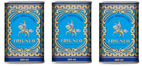 Feinkost Machado Triunfo Olivenöl 3x 200 ml | Natives Olivenöl Extra aus Portugal | Intensives Aroma aus Alentejo | Hochwertiges Olivenöl für Salate, Brot & mediterrane Küche