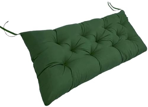 MSNCS Bankauflage Sitzkissen Gartenkissen Bankkissen 90x50/100x50/110x50/120x50cm, Dicke Von 8cm,Sitzauflagen Loungekissen Sitzpolster Auflage Für Bänke/Gartenbank(Dunkelgrün,100x50cmx8cm)
