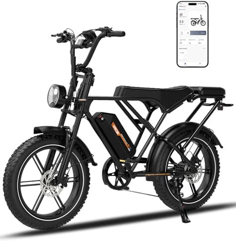 RCB G19 Vélo électrique pour Adultes，Batterie 48V/20.8AH,20 Velo Electrique urbains， Autonomie 60-90KM, 250W, Contrôle APP/NFC, Adapté à la Ville et à la Montagne