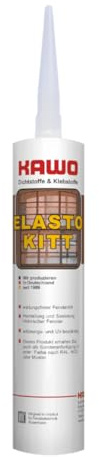 KAWO Elastokitt Fensterkitt 310 ml Dichtkitt Reperaturkitt Kitt wartungsfrei schwarz RAL 9005