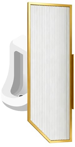 YJEUZCD Wand Montiert Durchscheinend Toilette Trennwand, Urinal Teiler Bildschirm, Öffentlich Orte Teiler Bildschirm, Hotel Privatsphäre Extender(Gold,40x80cm/15.7x31.5in)