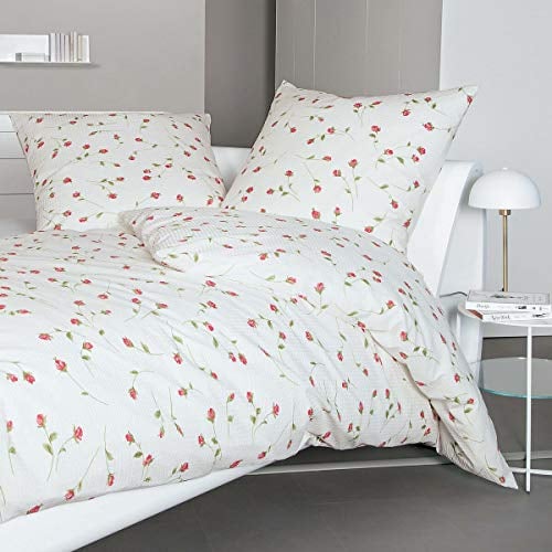 Janine Design Seersucker Bettwäsche Tango 2174-21 paradierot 1 Bettbezug 240 x 220 cm + 2 Kissenbezüge 80 x 80 cm