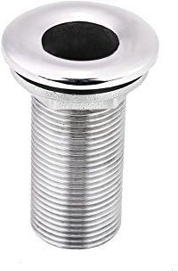 EBTOOLS Racor roscado para embarcación, manguera marina de púas de acero inoxidable 316, racor roscado a través del desagüe(1 Inch)