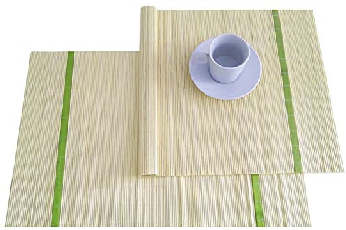 Set mit 2 Platzdeckchen aus Bambus, 30 x 45 cm