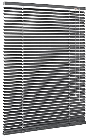 Ventanara® Jalousie Aluminium Rollo Plissee Schalusie Jalousette Türrollo Rolladen viele Größen (110 x 130 cm, Grau matt)