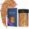 Ceya Holographic Chunky Glitter, 4.9oz/ 140g Rose Gold Craft Glitter Powder Mixed Chunky & Fine Flakes Iridescent Nail Sequins for Nail, Hair, Epoxy Resin, Tumblers, Slime, Painting, Festival Decor