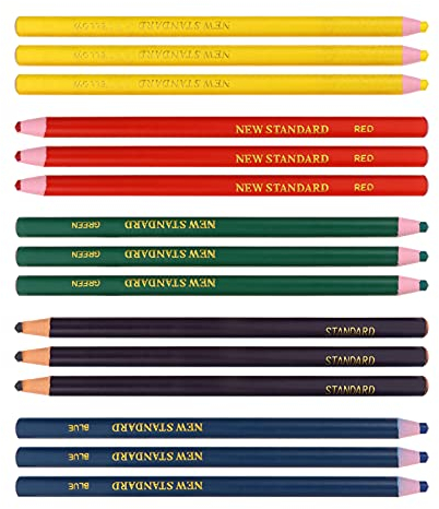 STOBOK Peel- Off China Marker Fett Bleistift Wachs Bleistift Assorted Farben Kreide Writting Bleistift für Kennzeichnung Zeichnung Holz Bekleidungs Metall Glas Stoff 15Pcs