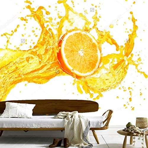 Frtmsticker Fotomurales Xxl Amarillo Fruta Limón Fotomural Tv Foto Mural Pared 3D Fotomurales Decorativos Papel Tapiz Estéreo 3D Fotomurales 3D Fotomural Vinilo Papel Pintado 360X250Cm