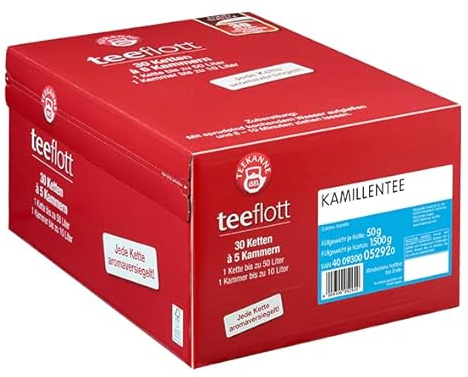 Teekanne teeflott Gro?filterketten (Kamille) | 30 Ketten ? 5 Kammern (150 ? 10 Liter) | Tee f?r Event & Gastronomie | Gro?e Teebeutel
