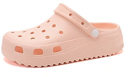 MDPCX Sabots de jardin respirants pour femmes, chaussures de bain, chaussures de plage, chaussures aquatiques, pantoufles de marche, chaussures de voyage à la maison, rose, 36 EU