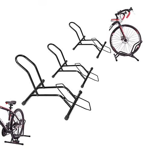 3x Ikodm Fahrradständer Boden 16 bis 29 Zoll, Freistehender Geeignet für alle Vorderrad oder Hinterrad, Garage, für Haus oder Ihr Fahrradgeschäft, 44.5 * 41.5 * 37cm
