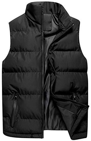 Zeiayuas Mens Padded Gilet Clearance - Bodywarmer Lightweight Water Resistant Vest Puffer Soft Body Vest Warmers with Zipped Pockets for Winter Outdoors Sports Running UK Plus Size M-5XL