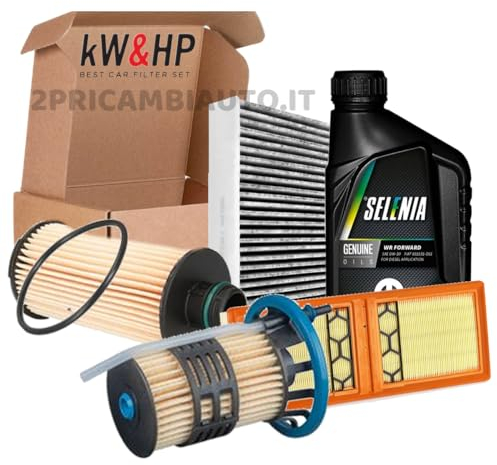 KIT TAGLIANDO FILTRI + 5LT OLIO SELENIA 0W30 COMPATIBILE CON ALFA ROMEO GIULIA STELVIO 2.2 D