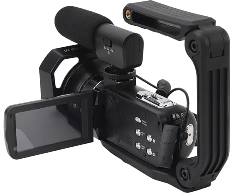 Dpofirs Videokamera Camcorder 4K 18x Zoom mit Fernbedienung für YouTube Vlog Kamera mit 30 FPS IR Nachtsicht und 3,0 Zoll IPS Display