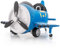GOPLUS Voiture Électrique Enfants 12 V Avion Electriquen Enfants avec Télécommande 2,4G,Hélice Rotative,1,5-3 km/h pour Enfants 3+ Ans Charge 30KG (Avion, Bleu)