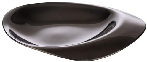 APS 40793 Teller PEBBLES, 4er-Set, Edelstahl, PVD-beschichtet, 8,5 x 8 cm, Höhe 1 cm, Gunmetal-Look