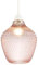 Contemporary Designer Soft Blush Pink Curvy Diamond Etched Glass Pendant Lamp Shade | 40w Maximum | 25cm x 21cm | for Living Room Bedroom Dining Room etc by Happy Homewares