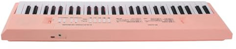 Electric Piano Keyboard, Keyboard Piano 8 Tones 5 Rhythms Dual Power System 54 Key Adjustable Volume for Outdoors for Learning (Pink)