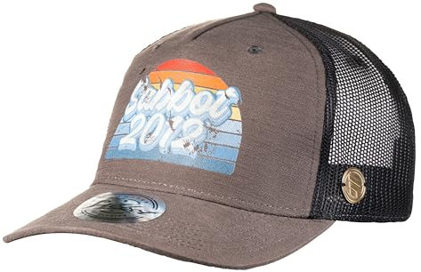 SABBOT Dylan Herren Cap, Basecap, Schirmmütze, Sportcap, Schnelltrocknend, Atmungsaktive Mesh, Verstellbar, Leichtgewicht, Kappe mit Baumwolle, Ideal für Outdoor Sportarten (Grau)