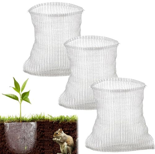 Hperu Gopher Körbe, 3 Stück Pflanze Root Guard Körbe 24x24 Wiederverwendbare Gopher Drahtkorb Edelstahl Mesh Root Protector Pflanzenschutz Käfig für Pflanzen, Baum, Gemüse
