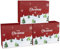 Weihnachtsgeschenkboxen mit Deckel, 3 Stück Rot Geschenkbox Heiligabend 24x18x9.4cm Zoll mit Etikett Umschlag Geschenkpapier Geschenkband, Faltbare Geschenkboxen mit Magnetverschluss