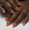 24 Pièces Amande Faux Ongles Court, Français Bordure Orange Press on Nails Couverture Complète Nude Ongles à Coller, Acrylique Faux Ongles Autocollants pour Femme et Fille Nail Art Décoration