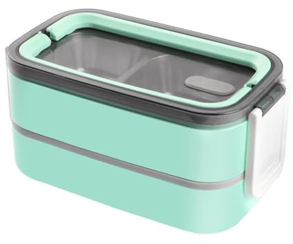 feyiubmen Lunchbox mit 3 Fächern,Brotdose Mikrowellengeeignet Edelstahl,Thermo Bento Box für Erwachsene,Brotzeitbox Metall Auslaufsicher, BPA-frei Lunch Box Bentobox