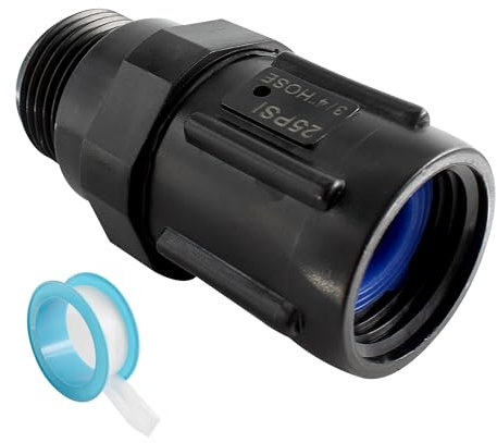 AUXBC 25 PSI Tropfbewässerung Druckregler, Gartenschlauch Druckminderer Niedrigflussventil, 3/4 Zoll Innenschlauchgewinde x 3/4 Zoll Außenschlauchgewinde