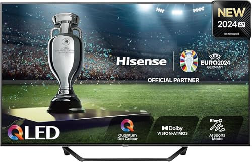 Hisense 50A79NQ - Smart TV 50 Pollici, 4K, QLED, DVB-T2, Nero, Classe energetica E