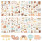LUHOCIY 408 Stück A4 Sticker Fotoalbum Baby,8 Sets Baby Fotoalbum Sticker, Sticker Babyalbum, Aufkleber für Fotoalbum Geeignet für Babyalben/Mutterschaftstagebücher/Taufen/Sammelalben