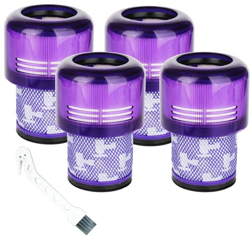 Filtro per Dyson V11 da 4 Pezzi, Filtri per Dyson, Filtri Compatibili per Dyson V15 V11 SV14 SV22 Detect-Animal-Absolute-Extra-Pro, Filtri V11 Ricambio Pulibili, Sostituire Filtro : # DY-970013-02