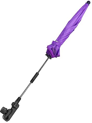 Kinderwagen Sonnenschirm Violett, Universeller Uv-schutz für Draußen | Babywagen Zubehör aus Stoff, Leicht zu Montieren, Passend für Kinderwagen und Babykarren