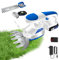 2 en 1 Taille-Haies Electrique sans Fil 12V, Mini Taille-Herbes avec Batterie pour Jardinage Pelouse Cour Longueur de Lame pour Arbustes 24 cm Lame à Gazon 17 cm