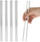 YUXIANLB 5 Pairs Metal Chopsticks Reusable Silver Chopsticks Dishwasher Safe, 304 Stainless Steel Chop Sticks Lightweight Non-Slip Japanese Korean Chinese Chopstick for Cooking Home Kitchen