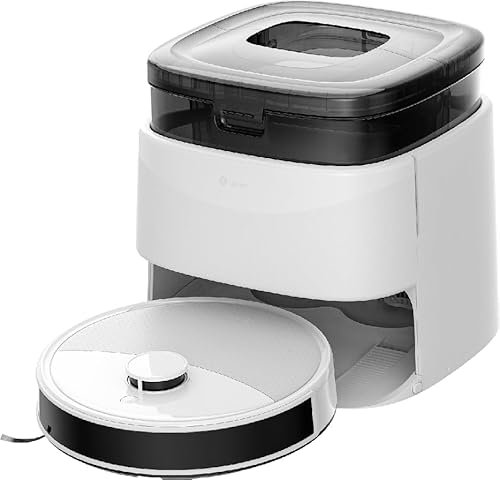 LEFANT M3 Robot Aspirapolvere Lavapavimenti,Stazione Base All-in-one,Aspirazione 12,000 Pa,Batteria da 220 min,Navigazione dToF,Tecnologia di Evitamento Degli Ostacoli PSD,Doppio Panno Rotante,Bianco