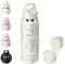 Exllena Gourde Isotherme 650ml avec Design d’Ouverture Rapide - Bouteille Isotherme avec Poignée, 100% Étanche, Parfaite pour le Sport et la Randonnée...(Feuillage Bohème)