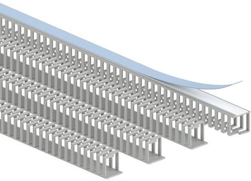 Cable Coach Verdrahtungskanal 30x30 mm – Flexibler Verdrahtungskanal selbstklebend, 4x0,5 m, grau – Kabelführung für Büro & Werkstatt – Made in Germany