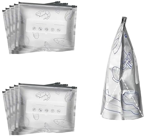 Godely Sacchetti per Alimenti Richiudibili, 30 Pezzi, 27,5 x 26 cm | In materiale composito con alluminio, a tenuta stagna e lavabili; per porzioni in frigorifero e congelatore