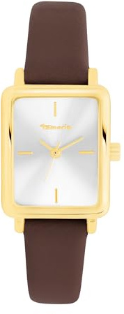 Tamaris Damenuhr - Elegante Damen Armbanduhr mit schmalem Lederarmband