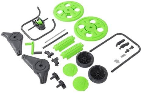 TOPINCN Carrello Avvolgitubo da Giardino Resistente 65-100 Piedi 5/8 Pollici Portatile con Robusto Telaio in Ferro e Dispositivo di Guida per L'irrigazione del Prato e il Lavaggio