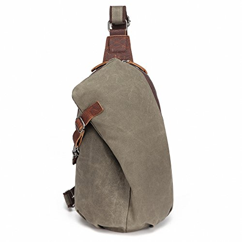 AOTIAN Sling Rucksack Wasserdicht Canvas Lässiger Tagesrucksack Damen Herren ein Schulter Tasche Crossbody Umhängetasche Schultertasche