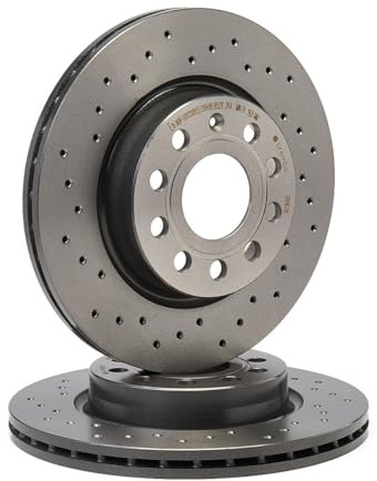 BREMBO 09.9167.1X 2x Bremsscheiben Vorne Ø280mm gelocht/innenbel. Kompatibel mit VW Golf 7 Schrägheck 5G1, BQ1, BE1, BE2 16D615301 1K0615301AC L1KD615301C