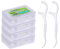 Dental Floss, KWOKWEI 200 Stück Zahnseide Zahnstocher Stick mit Zahnstocher Halter, Zahn Draht Zahnpflege Interdental Flossers mit Y-Form Design, Disposable Zahnseidensticks Zahnreiniger Sticks
