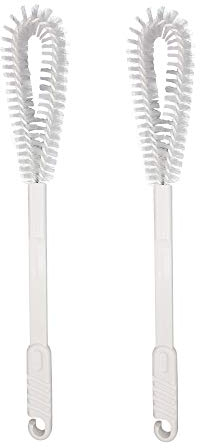 2er Set Urinalbürste, Made in Germany, Bürste zur Urinal WC Reinigung, Biegsame Urinal Reinigungsbürste, Schmale Klobürste für Urinale, Zubehör Pflege von Urinalen und kleinen Ausläufen