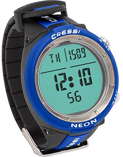 CRESSI Neon Smart Dive Computer Watch – Compact Waterproof Sports Timepiece with High-Contrast Display, Nitrox and Free Modes, Bluetooth App Connection for Scuba Diving, Freediving and Swimming