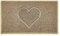Nicoman Herz Geprägt Fußmatte-(Geeignet für Innen- und Schützen Außen), Mittel (75x44cm), Beige