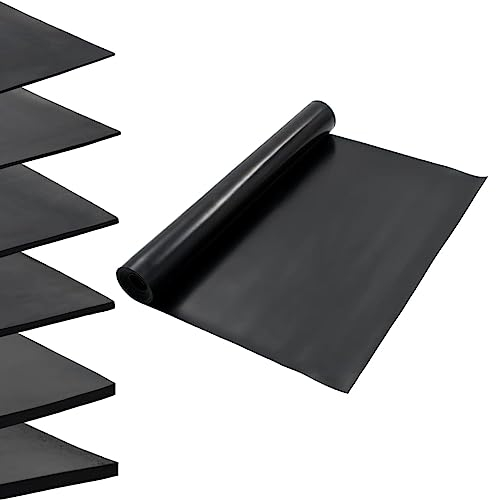 vidaXL Multi-Use Anti-Slip Rubber Floor Mat - Durable, Easy to Clean, Ideal for Cars, Pools, Farms - Black, Size: 1.2 x 5 m, 3 mm Thickness
