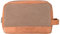 HOLZRICHTER Berlin - Kulturtasche aus Leder & Canvas für Damen & Herren (No-3-1), Kulturbeutel 15x25x13cm, Echtleder Waschtasche, Camel/Beige