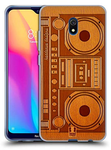 Head Case Designs Boombox Gadget Aus Holz Soft Gel Handyhülle Hülle kompatibel mit Xiaomi Redmi 8A