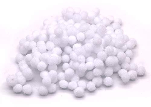 POFET 2000pcs 6mm Pom Poms für Hobbybedarf und DIY Creative Crafts Dekorationen Weiß
